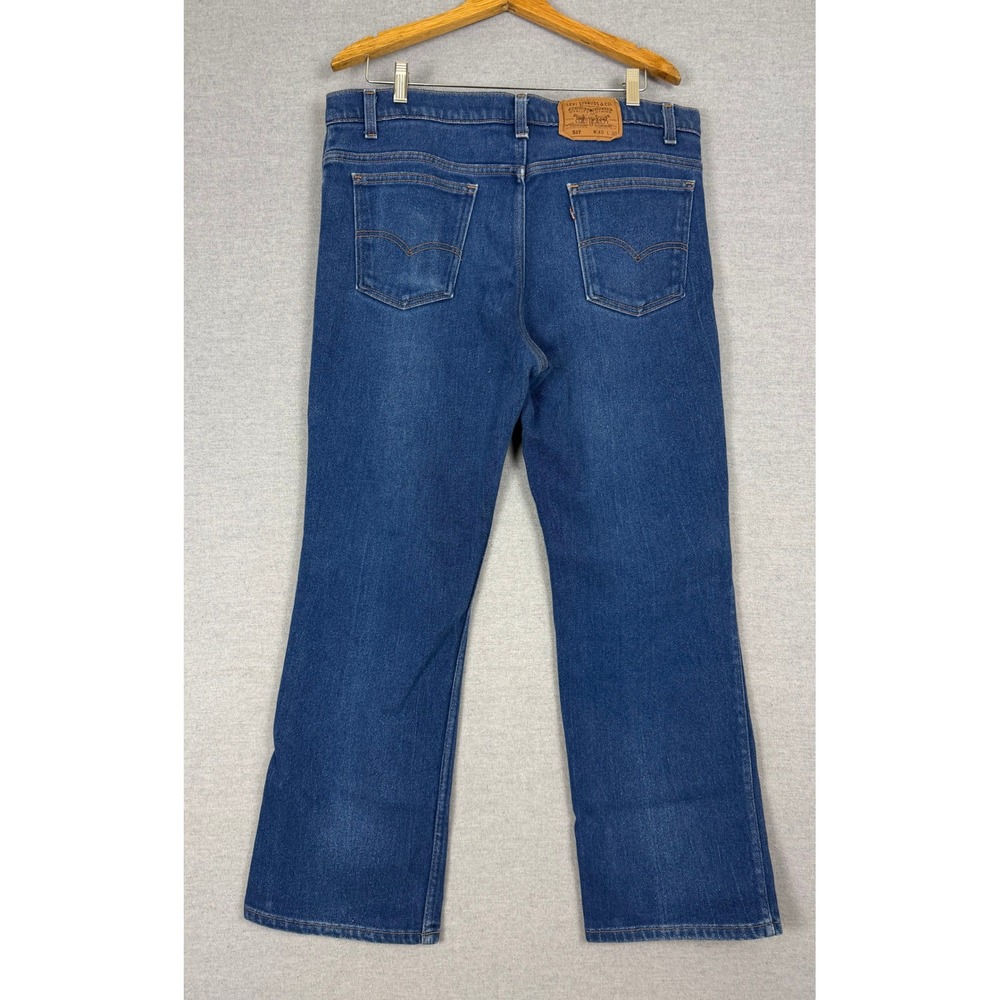 Vintage Levis 517 Orange Tab Jeans Mens 37x27 Blue Bootcut Made in USA 37x27